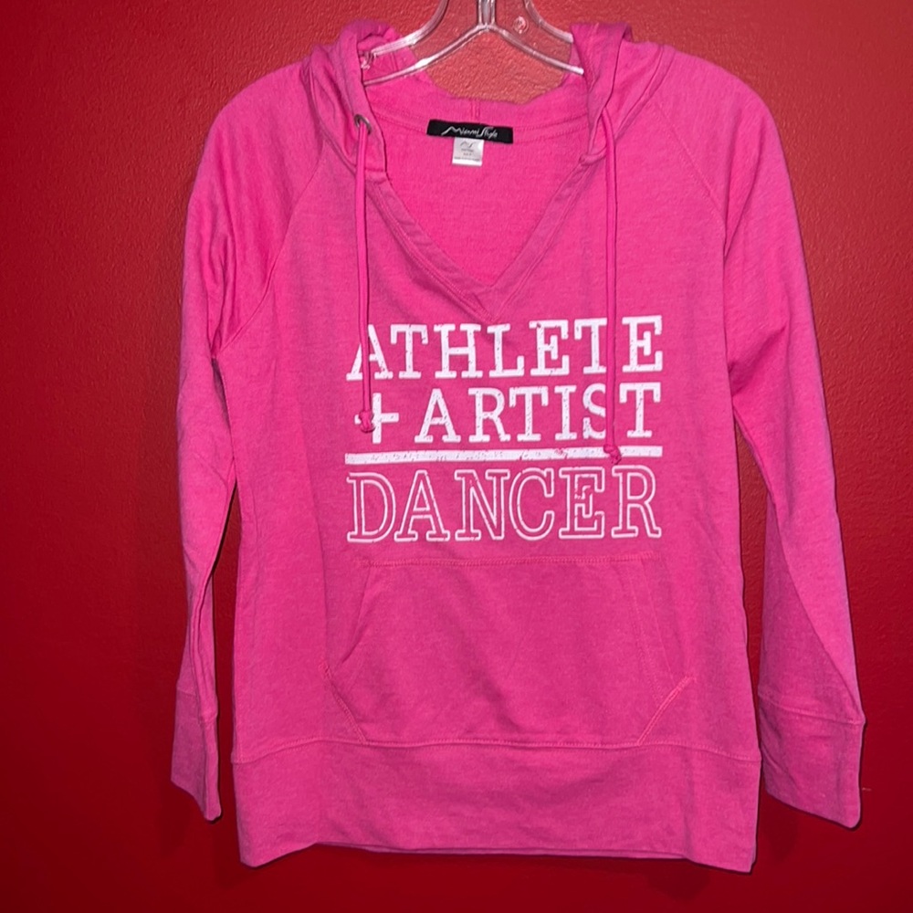 Pink Hoodie- Athlete+Artist-Dancer Sz S